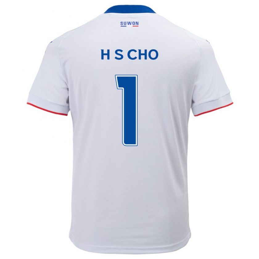 Kandiny Niño Camiseta Sung-Hoon Cho #1 Blanco Azul 2ª Equipación 2024/25 La Camisa Chile