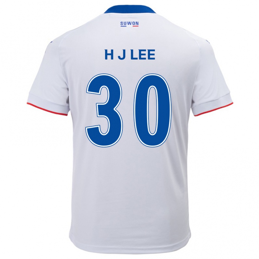 Kandiny Niño Camiseta Ji-Ho Lee #30 Blanco Azul 2ª Equipación 2024/25 La Camisa Chile