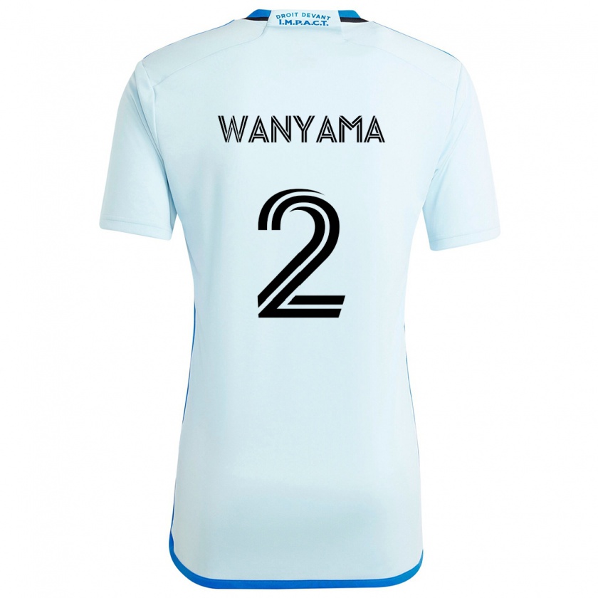 Kandiny Niño Camiseta Victor Wanyama #2 Azul Hielo 2ª Equipación 2024/25 La Camisa Chile