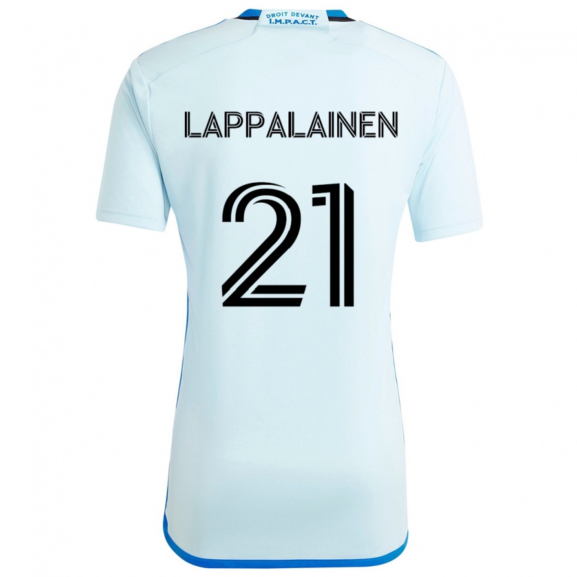 Kandiny Niño Camiseta Lassi Lappalainen #21 Azul Hielo 2ª Equipación 2024/25 La Camisa Chile