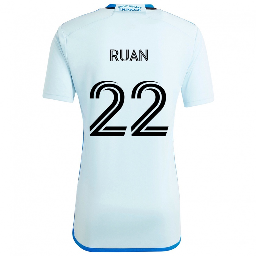 Kandiny Niño Camiseta Ruan #22 Azul Hielo 2ª Equipación 2024/25 La Camisa Chile