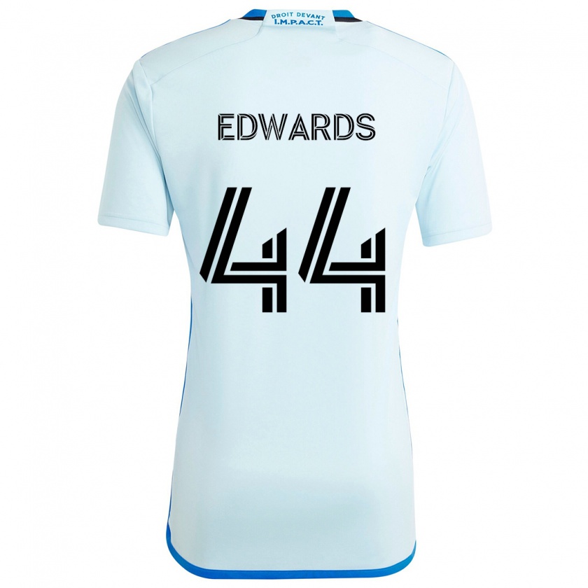 Kandiny Niño Camiseta Raheem Edwards #44 Azul Hielo 2ª Equipación 2024/25 La Camisa Chile