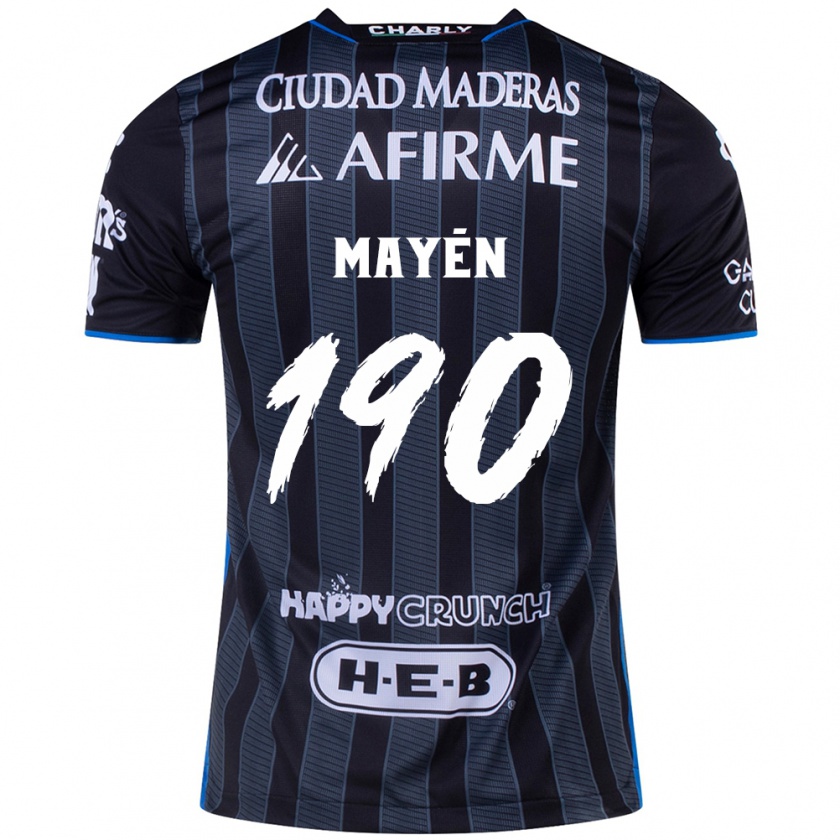 Kandiny Niño Camiseta Eduardo Mayén #190 Blanco Negro 2ª Equipación 2024/25 La Camisa Chile