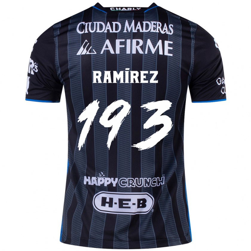 Kandiny Niño Camiseta Ángel Ramírez #193 Blanco Negro 2ª Equipación 2024/25 La Camisa Chile