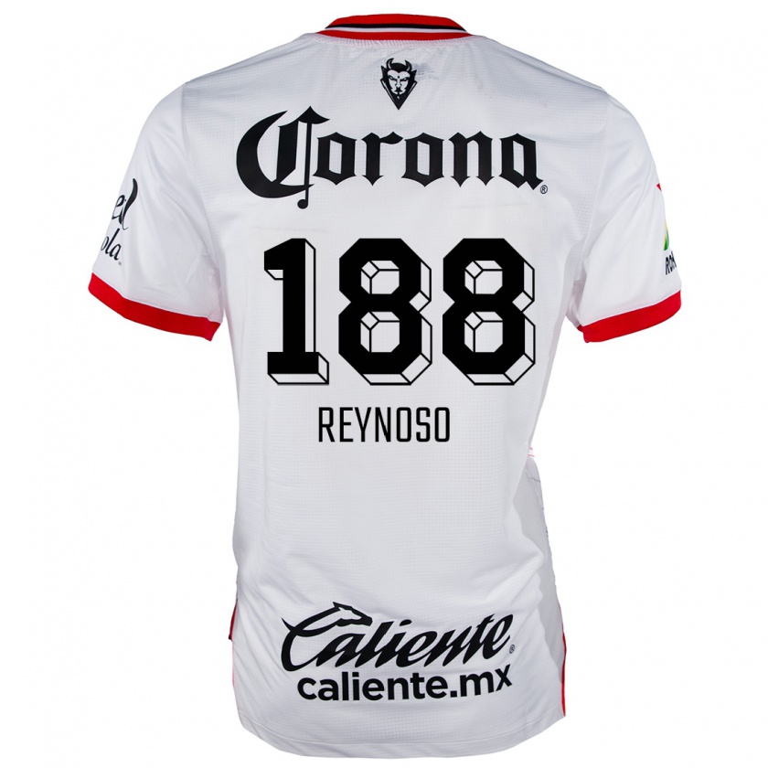 Kandiny Niño Camiseta Daniel Reynoso #188 Blanco Rojo 2ª Equipación 2024/25 La Camisa Chile