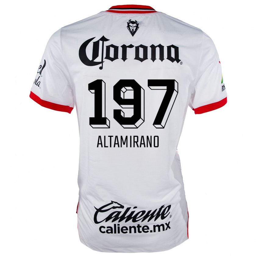 Kandiny Niño Camiseta Óscar Altamirano #197 Blanco Rojo 2ª Equipación 2024/25 La Camisa Chile