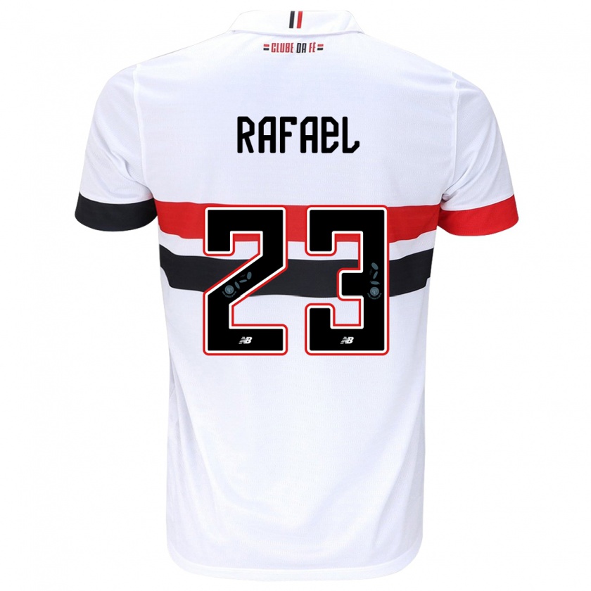 Kandiny Hombre Camiseta Rafael #23 Blanco Rojo Negro 1ª Equipación 2024/25 La Camisa Chile