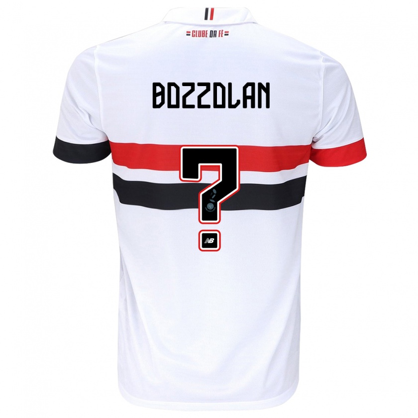 Kandiny Hombre Camiseta Gabriel Bozzolan #0 Blanco Rojo Negro 1ª Equipación 2024/25 La Camisa Chile