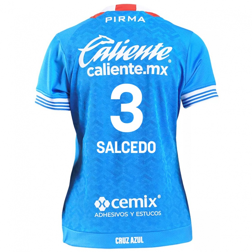 Kandiny Hombre Camiseta Carlos Salcedo #3 Cielo Azul 1ª Equipación 2024/25 La Camisa Chile