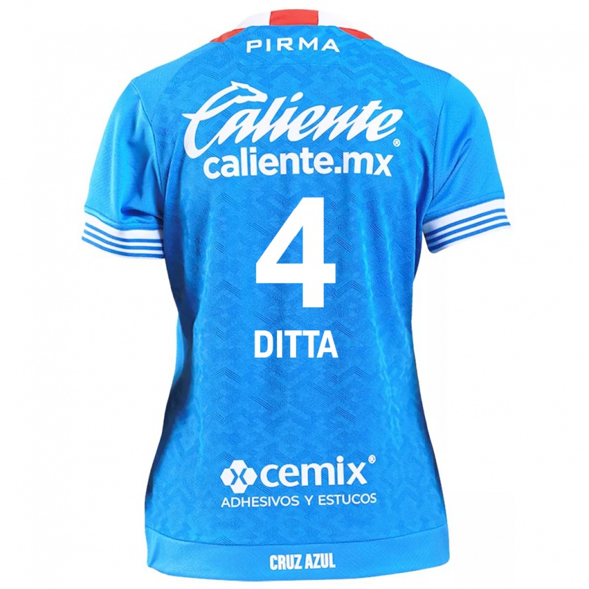 Kandiny Hombre Camiseta Willer Ditta #4 Cielo Azul 1ª Equipación 2024/25 La Camisa Chile