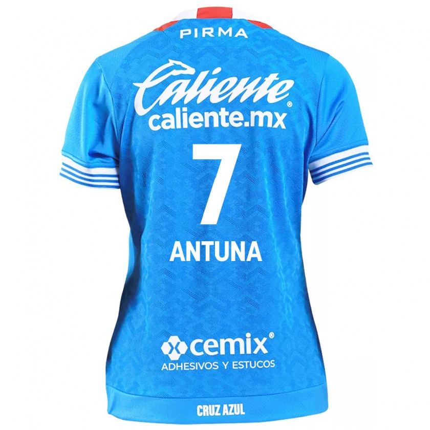 Kandiny Hombre Camiseta Uriel Antuna #7 Cielo Azul 1ª Equipación 2024/25 La Camisa Chile