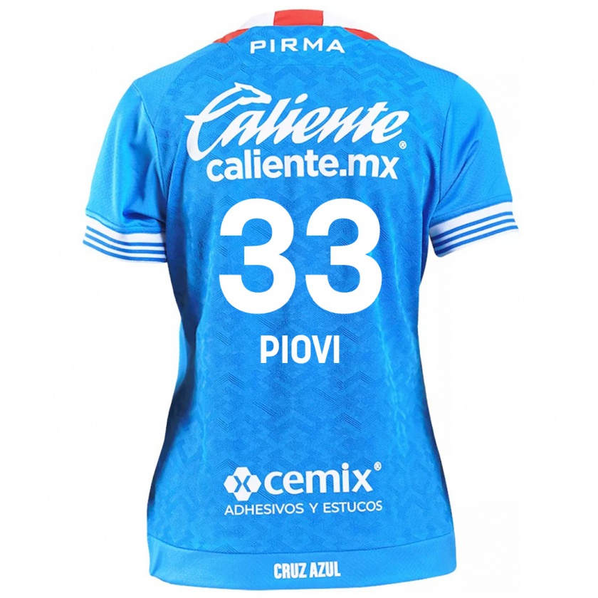 Kandiny Hombre Camiseta Gonzalo Piovi #33 Cielo Azul 1ª Equipación 2024/25 La Camisa Chile