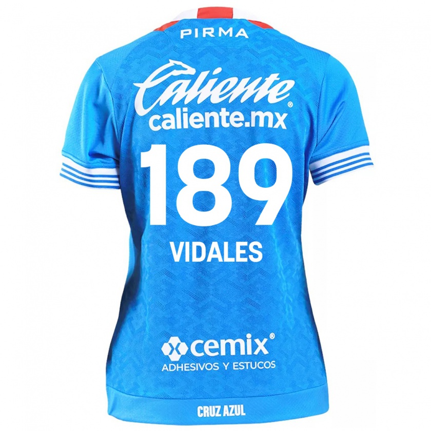 Kandiny Hombre Camiseta Álvaro Vidales #189 Cielo Azul 1ª Equipación 2024/25 La Camisa Chile