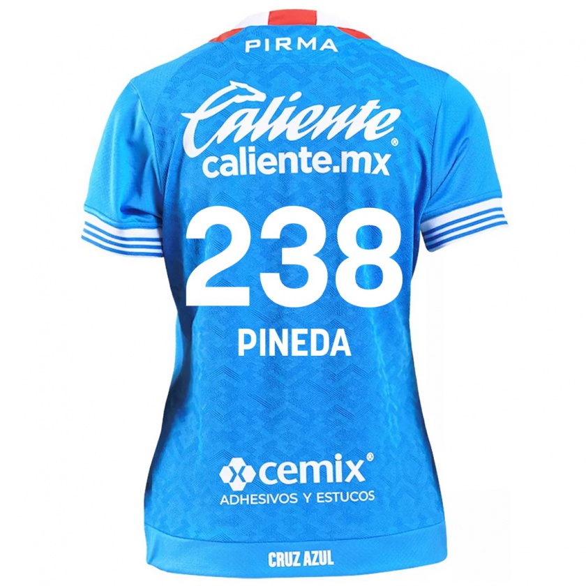 Kandiny Hombre Camiseta Zadiel Pineda #238 Cielo Azul 1ª Equipación 2024/25 La Camisa Chile