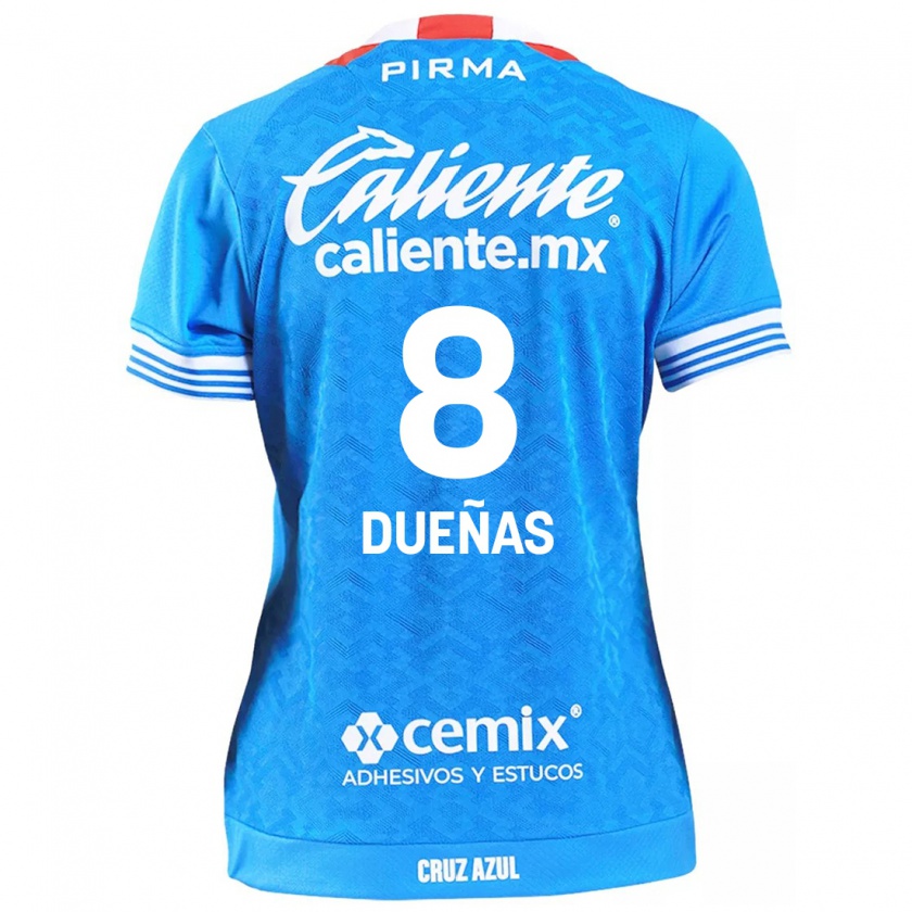 Kandiny Hombre Camiseta Jesús Dueñas #8 Cielo Azul 1ª Equipación 2024/25 La Camisa Chile