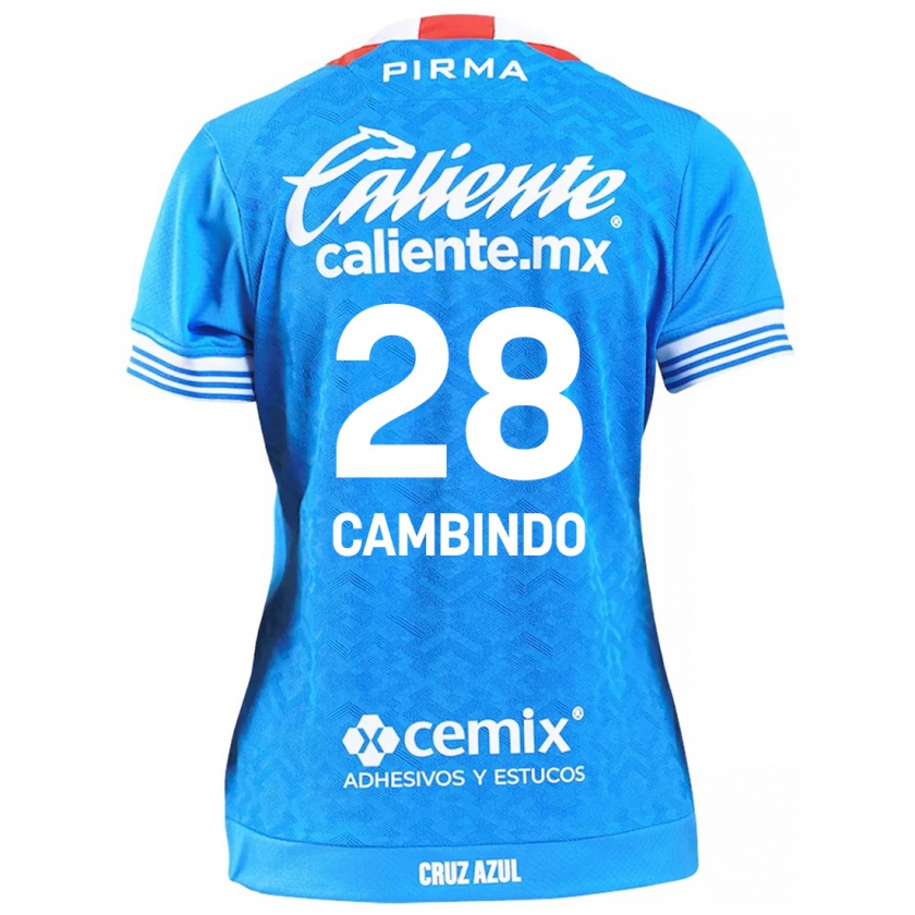 Kandiny Hombre Camiseta Diber Cambindo #28 Cielo Azul 1ª Equipación 2024/25 La Camisa Chile