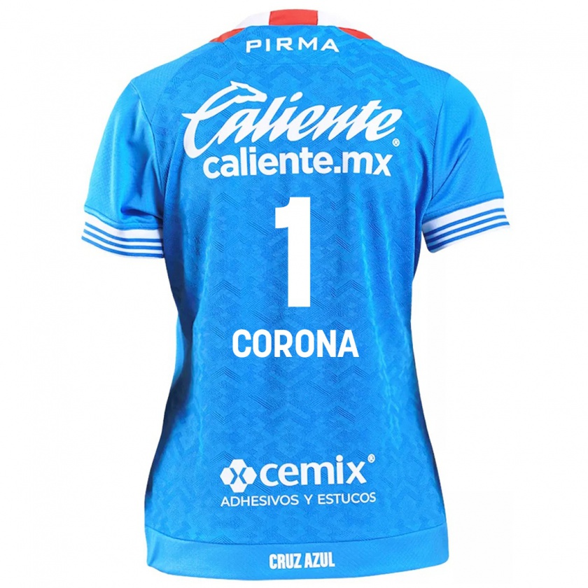 Kandiny Hombre Camiseta Jose De Jesus Corona #1 Cielo Azul 1ª Equipación 2024/25 La Camisa Chile