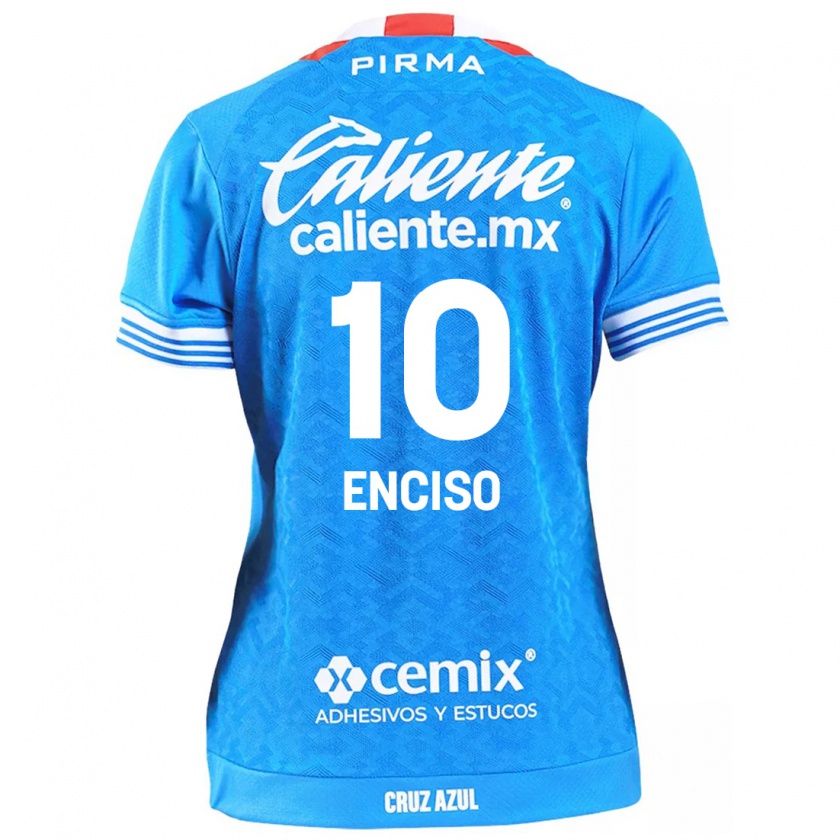 Kandiny Hombre Camiseta Martha Enciso #10 Cielo Azul 1ª Equipación 2024/25 La Camisa Chile