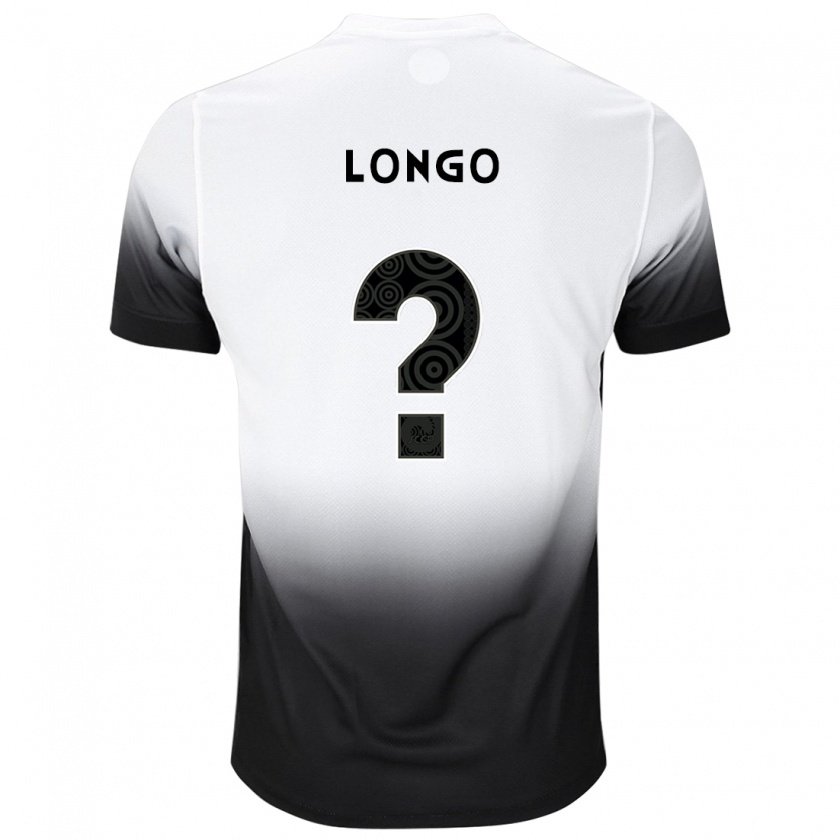 Kandiny Hombre Camiseta Felipe Longo #0 Blanco Negro 1ª Equipación 2024/25 La Camisa Chile