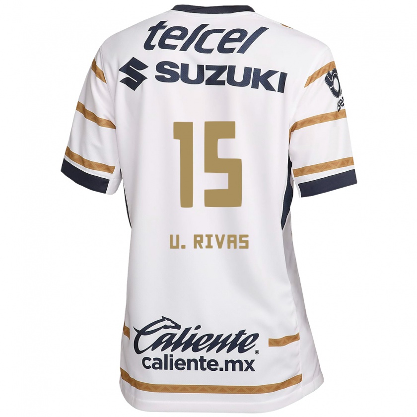 Kandiny Hombre Camiseta Ulises Rivas #15 Obsidiana Blanca 1ª Equipación 2024/25 La Camisa Chile