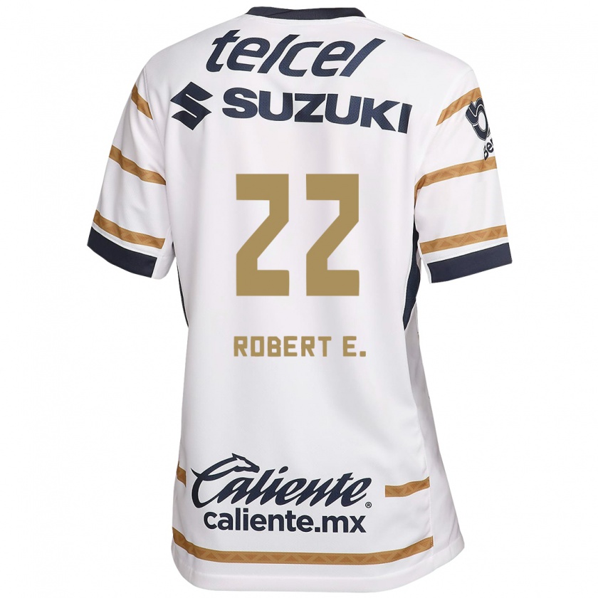 Kandiny Hombre Camiseta Robert Ergas #22 Obsidiana Blanca 1ª Equipación 2024/25 La Camisa Chile