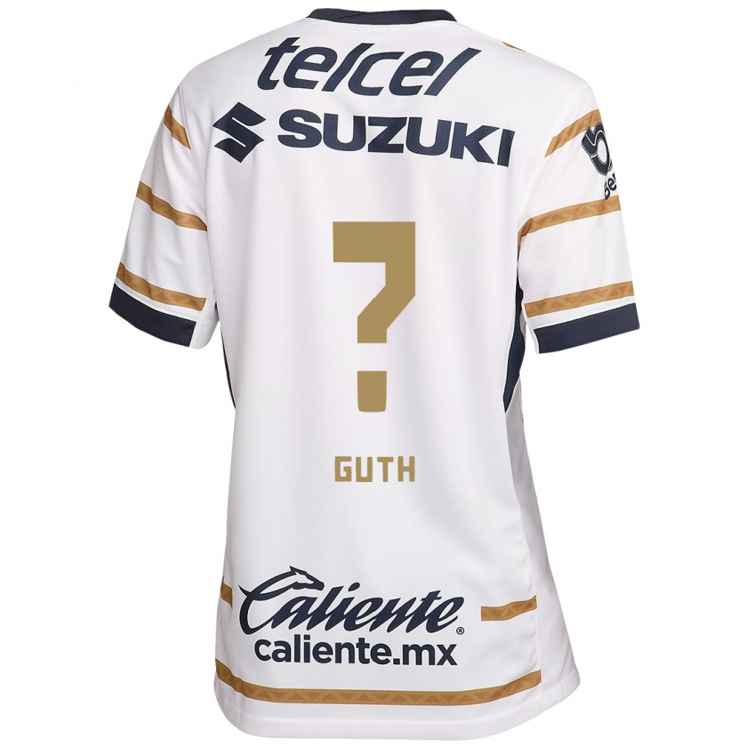 Kandiny Hombre Camiseta Tiago Guth #0 Obsidiana Blanca 1ª Equipación 2024/25 La Camisa Chile