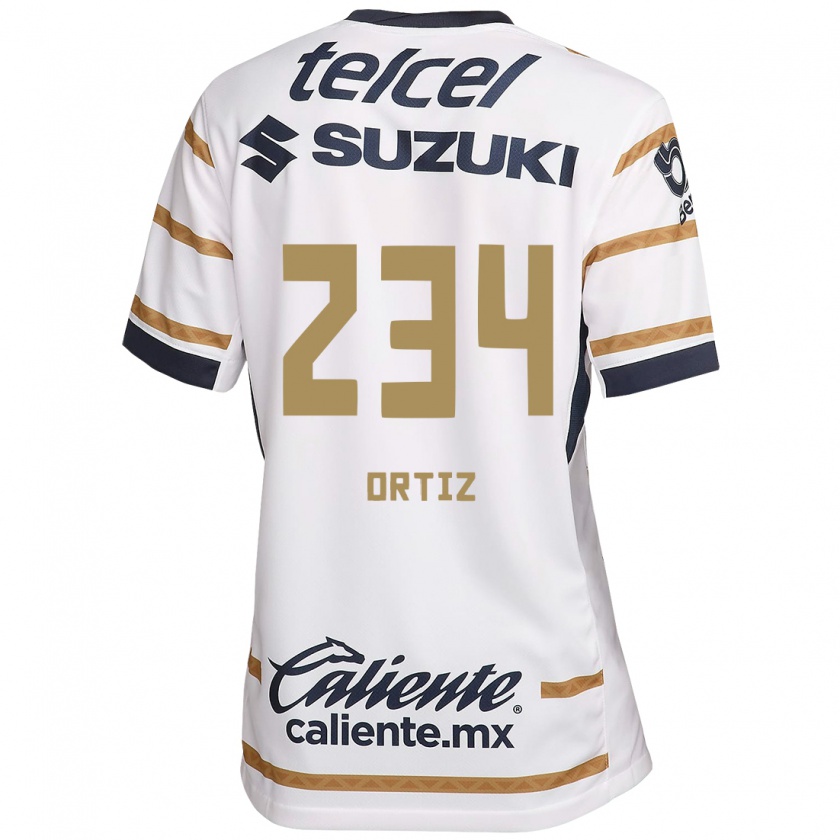 Kandiny Hombre Camiseta Jorge Ortiz #234 Obsidiana Blanca 1ª Equipación 2024/25 La Camisa Chile