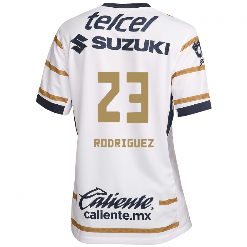 Kandiny Hombre Camiseta Catherine Rodriguez #23 Obsidiana Blanca 1ª Equipación 2024/25 La Camisa Chile