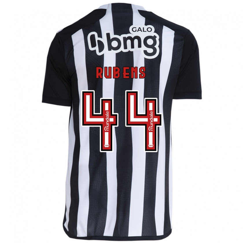 Kandiny Hombre Camiseta Rubens #44 Blanco Negro 1ª Equipación 2024/25 La Camisa Chile