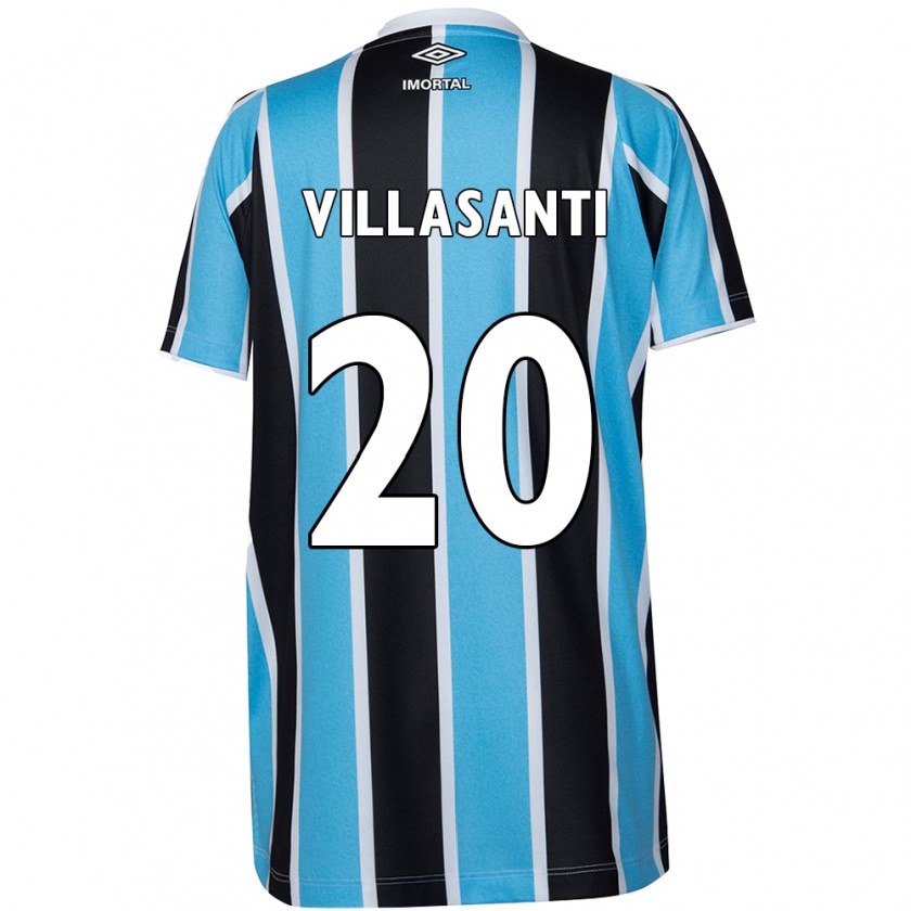 Kandiny Hombre Camiseta Mathías Villasanti #20 Azul Negro Blanco 1ª Equipación 2024/25 La Camisa Chile