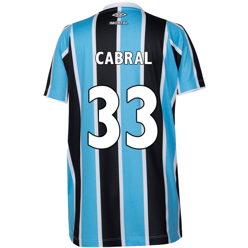 Kandiny Hombre Camiseta Rafael Cabral #33 Azul Negro Blanco 1ª Equipación 2024/25 La Camisa Chile