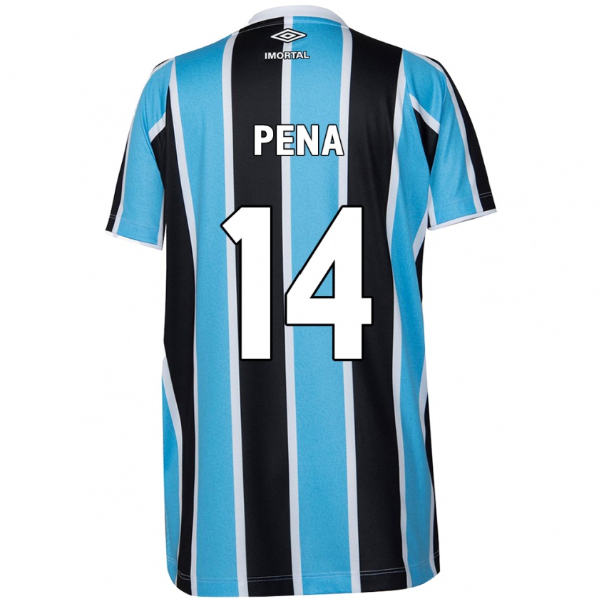 Kandiny Hombre Camiseta Jessica Peña #14 Azul Negro Blanco 1ª Equipación 2024/25 La Camisa Chile