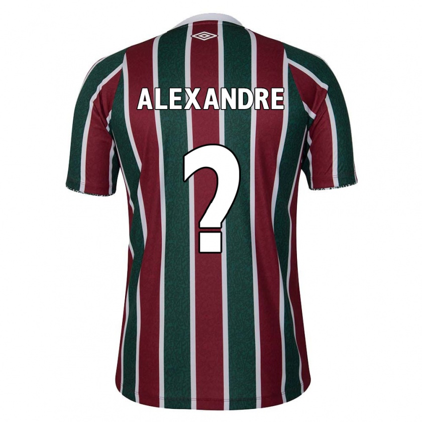 Kandiny Hombre Camiseta Alexandre #0 Verde Granate Blanco 1ª Equipación 2024/25 La Camisa Chile