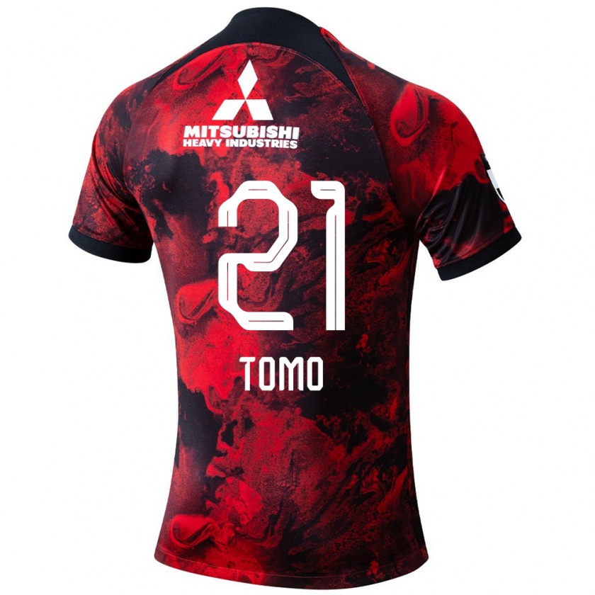 Kandiny Hombre Camiseta Tomoaki Okubo #21 Negro Rojo 1ª Equipación 2024/25 La Camisa Chile