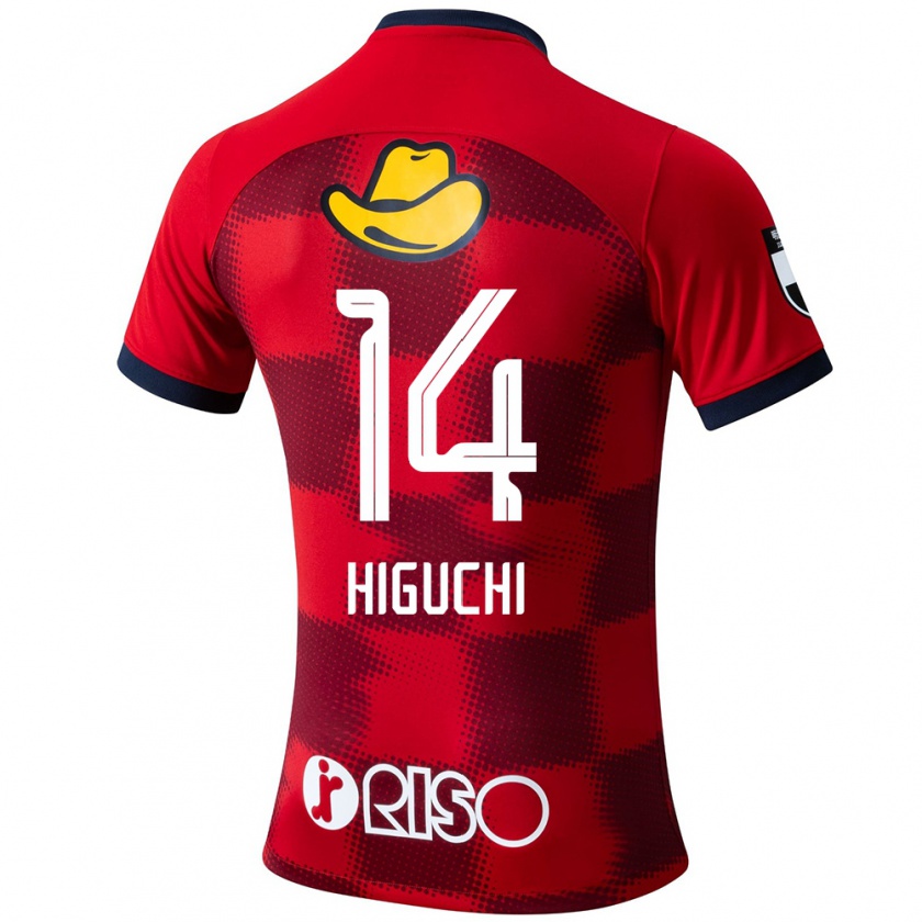 Kandiny Hombre Camiseta Yuta Higuchi #14 Rojo Azul Blanco 1ª Equipación 2024/25 La Camisa Chile