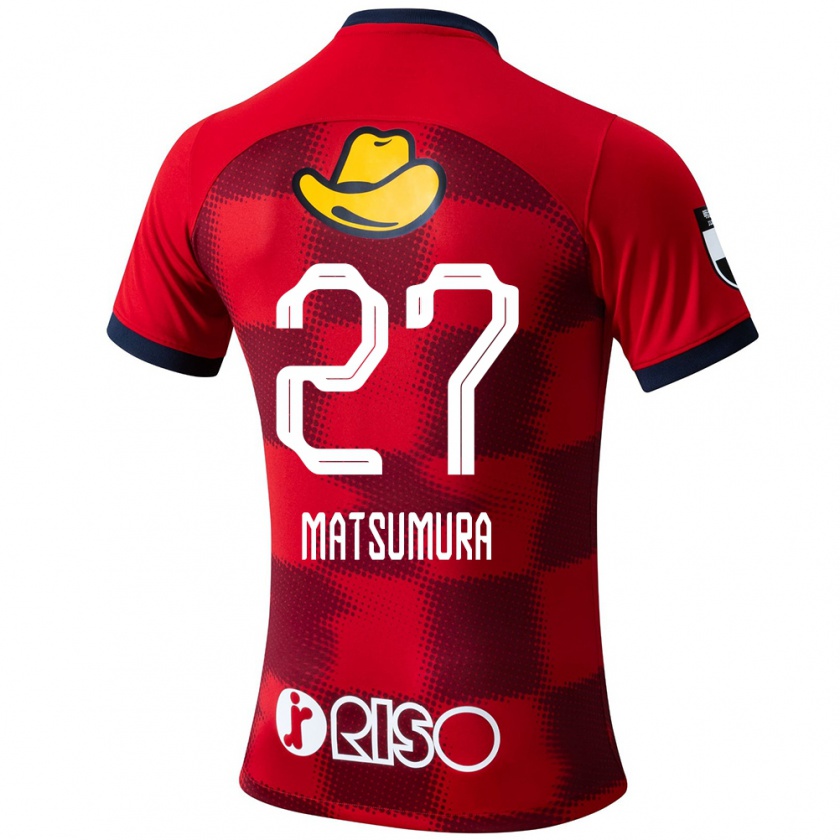 Kandiny Hombre Camiseta Yuta Matsumura #27 Rojo Azul Blanco 1ª Equipación 2024/25 La Camisa Chile