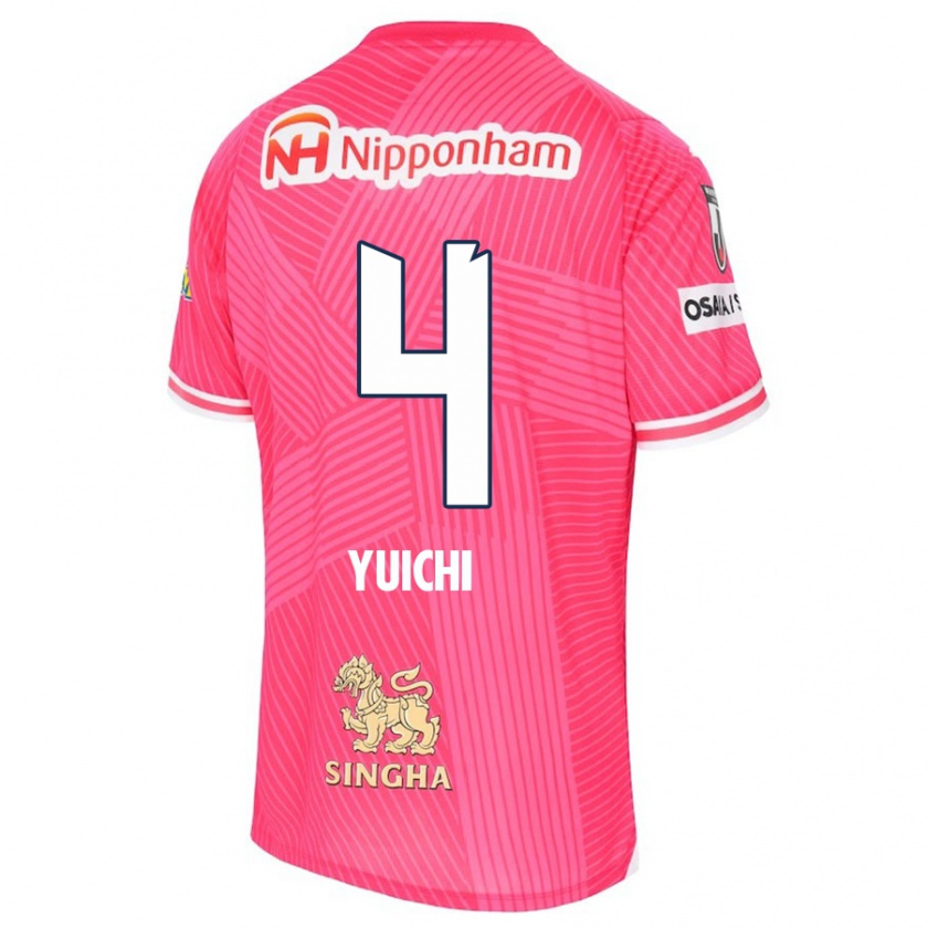 Kandiny Hombre Camiseta Yuichi Hirano #4 Rosa Blanco 1ª Equipación 2024/25 La Camisa Chile