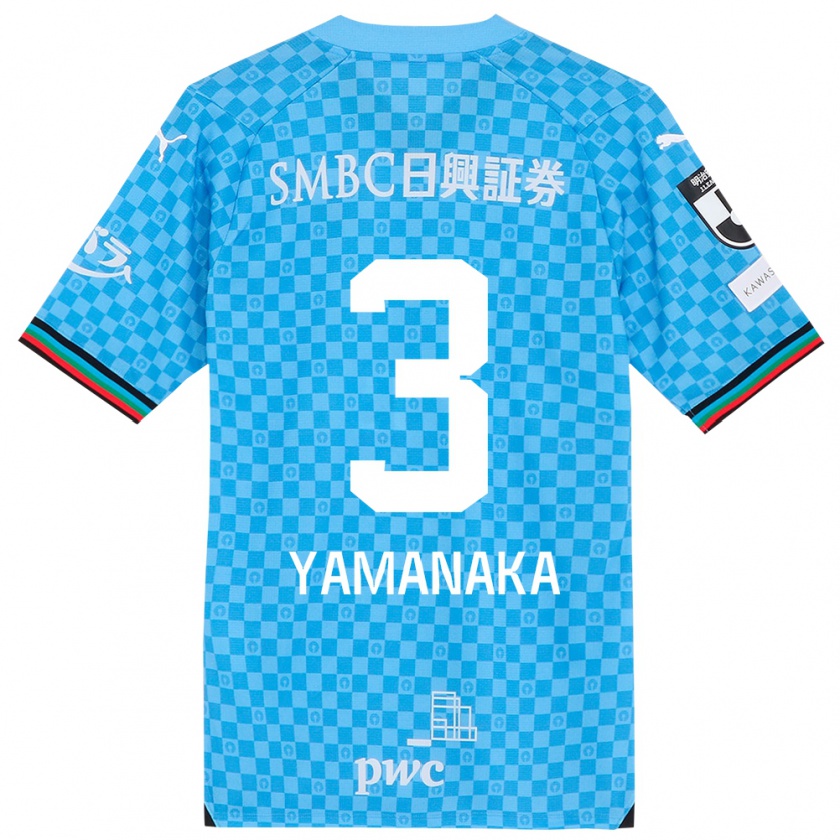 Kandiny Hombre Camiseta Daiki Yamanaka #3 Azul Celeste 1ª Equipación 2024/25 La Camisa Chile