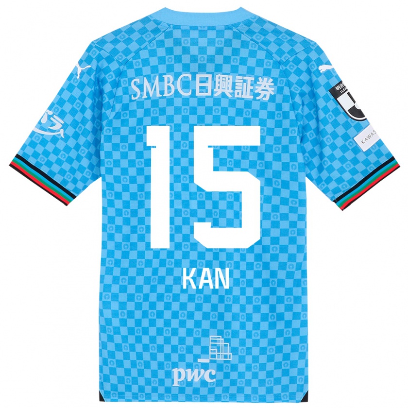 Kandiny Hombre Camiseta Noriharu Kan #15 Azul Celeste 1ª Equipación 2024/25 La Camisa Chile