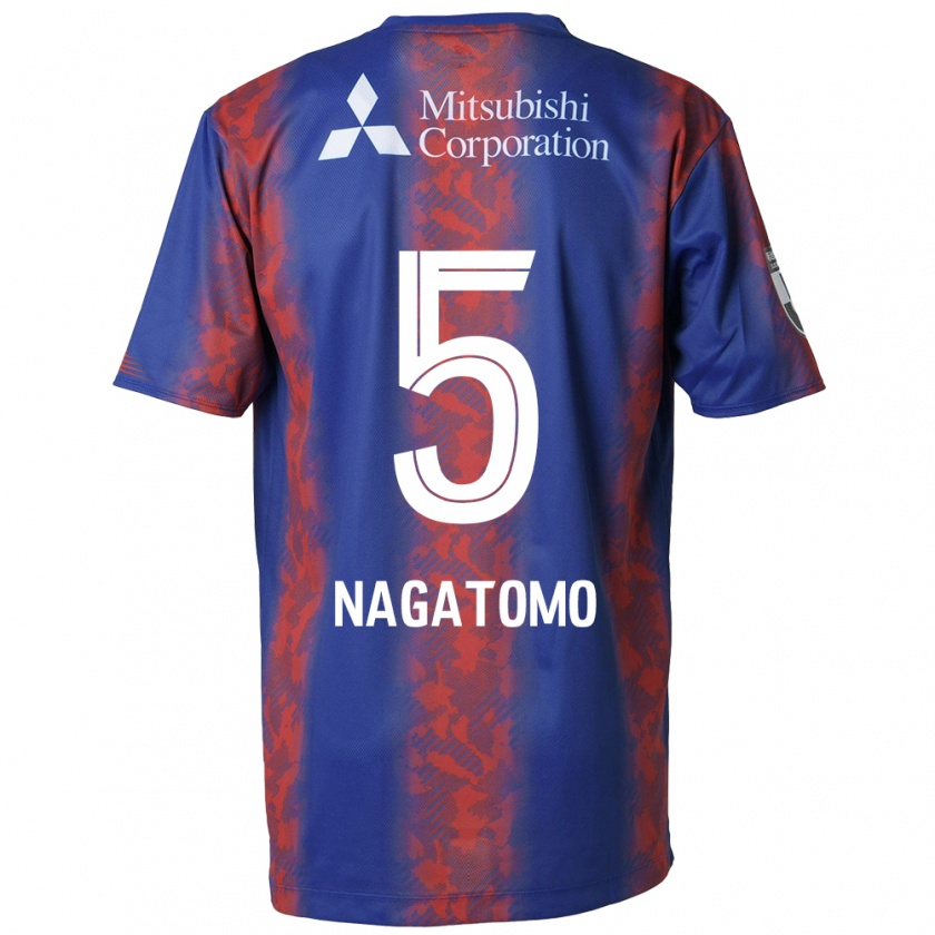 Kandiny Hombre Camiseta Yuto Nagatomo #5 Azul Rojo 1ª Equipación 2024/25 La Camisa Chile