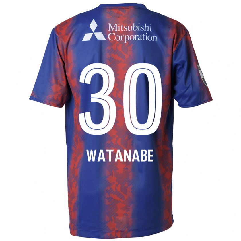 Kandiny Hombre Camiseta Matthew Watanabe #30 Azul Rojo 1ª Equipación 2024/25 La Camisa Chile