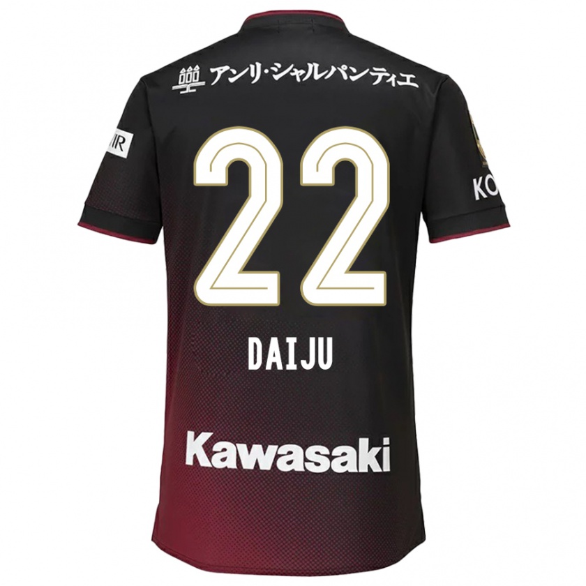 Kandiny Hombre Camiseta Daiju Sasaki #22 Negro Rojo 1ª Equipación 2024/25 La Camisa Chile