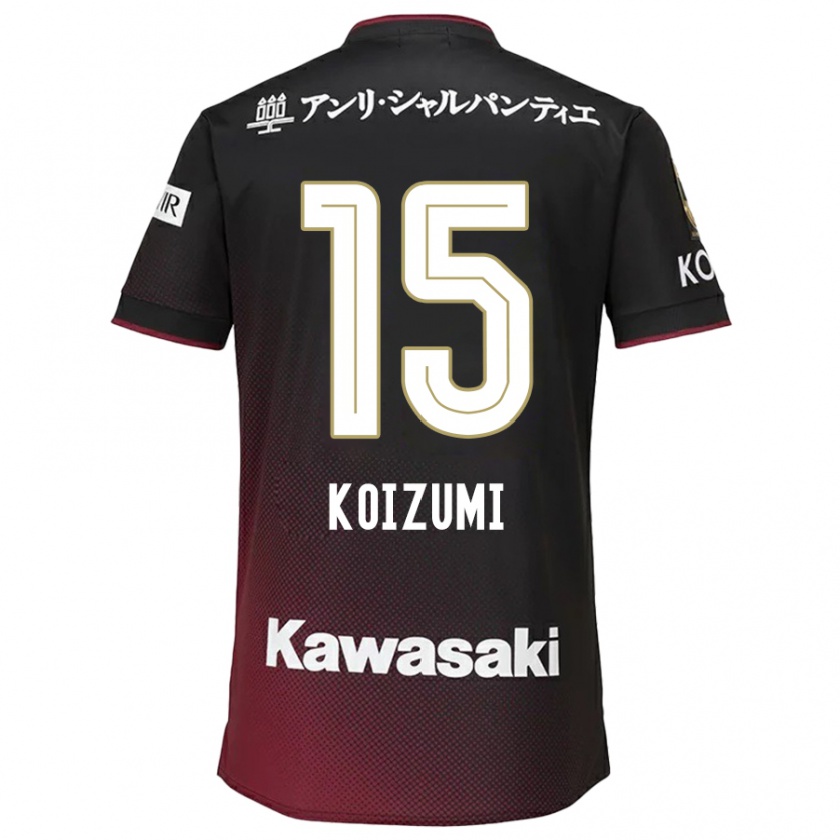 Kandiny Hombre Camiseta Fuga Koizumi #15 Negro Rojo 1ª Equipación 2024/25 La Camisa Chile