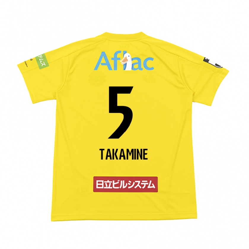 Kandiny Hombre Camiseta Tomoki Takamine #5 Amarillo Negro 1ª Equipación 2024/25 La Camisa Chile