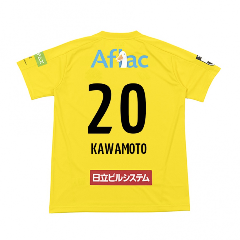 Kandiny Hombre Camiseta Daizen Kawamoto #20 Amarillo Negro 1ª Equipación 2024/25 La Camisa Chile