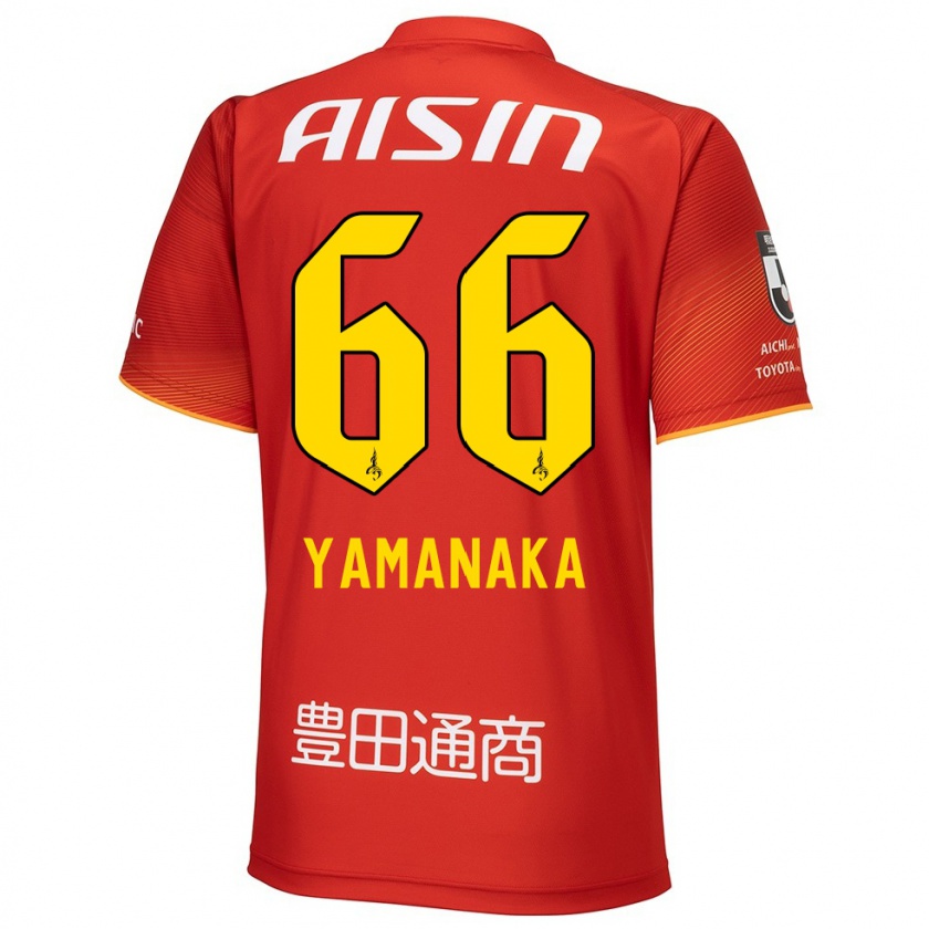 Kandiny Hombre Camiseta Ryosuke Yamanaka #66 Rojo Blanco Amarillo 1ª Equipación 2024/25 La Camisa Chile