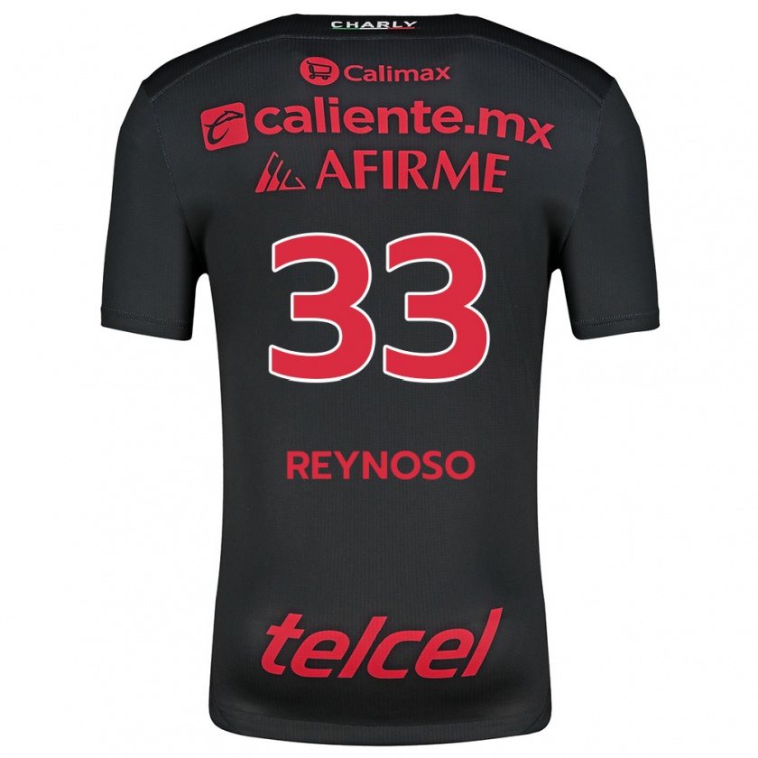 Kandiny Hombre Camiseta Emanuel Reynoso #33 Negro Rojo 1ª Equipación 2024/25 La Camisa Chile