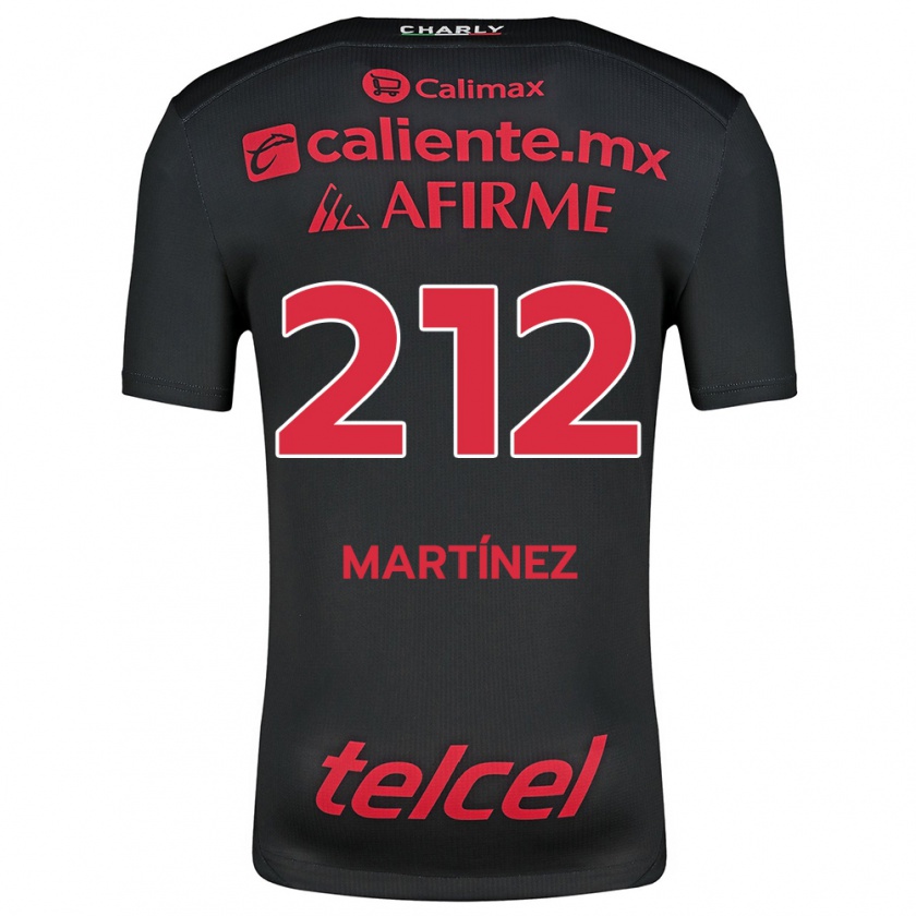 Kandiny Hombre Camiseta Juan Martínez #212 Negro Rojo 1ª Equipación 2024/25 La Camisa Chile