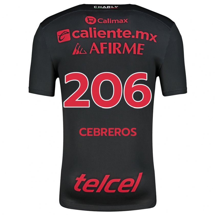 Kandiny Hombre Camiseta Luis Cebreros #206 Negro Rojo 1ª Equipación 2024/25 La Camisa Chile