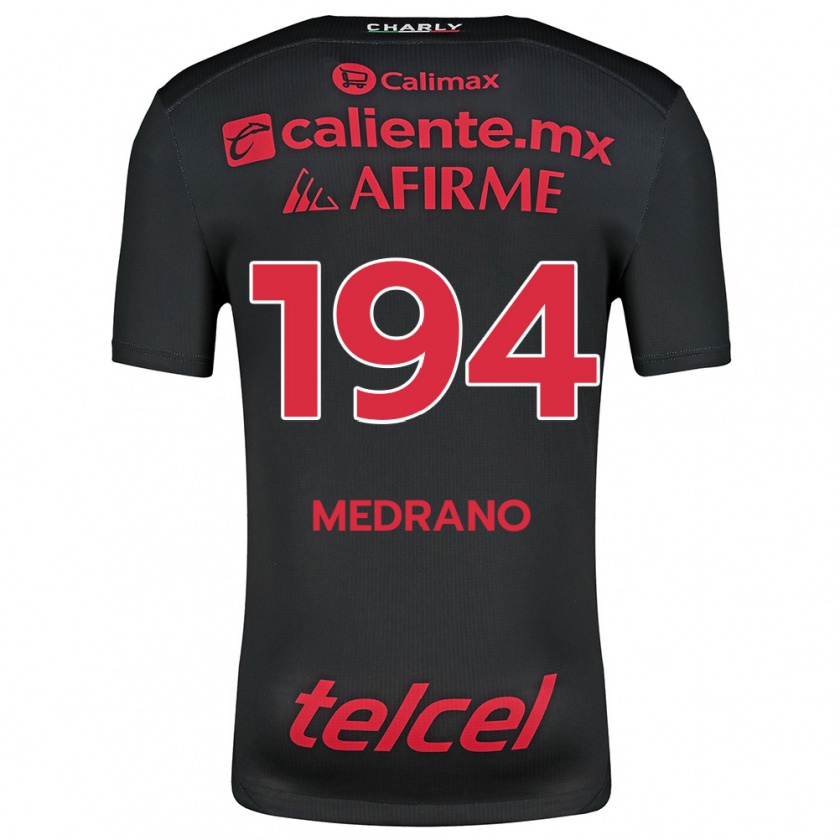 Kandiny Hombre Camiseta Luis Medrano #194 Negro Rojo 1ª Equipación 2024/25 La Camisa Chile